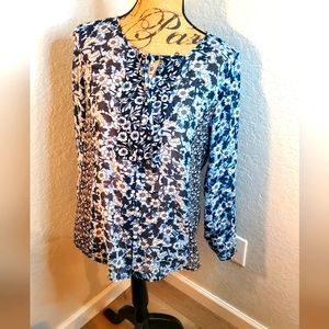 J Jill sheer long sleeve top